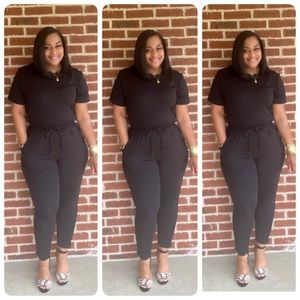 Women’s clothing 2 piece set (black)